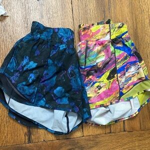 Lululemon hottie hot run shorts BUNDLE size 6